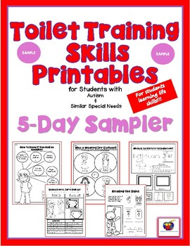 Preview of Toilet Training Skills Printables for Students with Autism SAMPLER