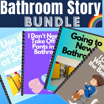 Preview of Potty Training Social Skill Story Bundle 4 Toilet Training Social Skill Stories