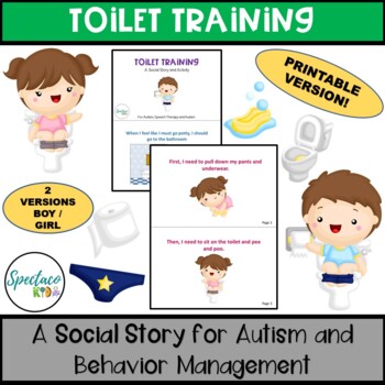 Preview of Toilet Training autism social story visual supports | life skills