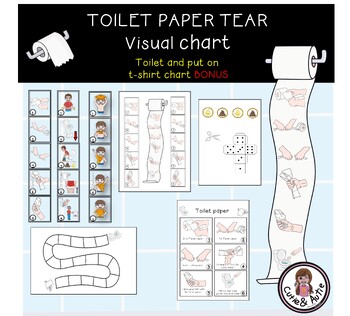 Preview of Toilet paper tear Visual training for special education