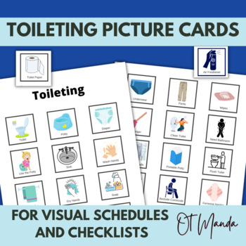 Preview of Toileting Picture Cards for Communication | Visual Schedule for Potty
