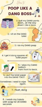 Preview of Toileting Steps For Older Kids - How to Poop Like A Dang Boss