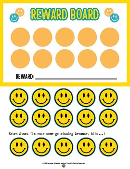 Happy and Sad face stickers reward kids teachers A4 sheet