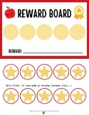 Token Board | Behavior Management - Red/Star Theme (5 tokens)