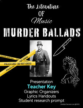 Preview of Tom Dooley & Long Black Veil Murder Ballads unit: Using Song to teach ELA