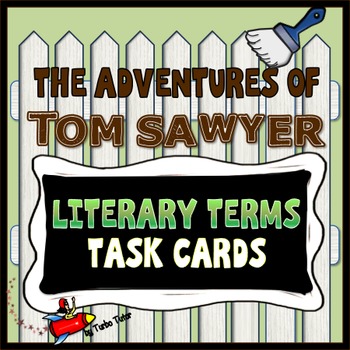 Preview of Tom Sawyer Literary Terms Task Cards