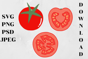 Preview of Tomato Clipart Svg,Png, Psd and Jpeg