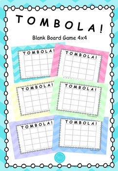 Preview of Tombola Game Board 4x4