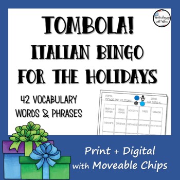 Preview of Tombola! Italian Holiday Bingo Activity - Digital + Print