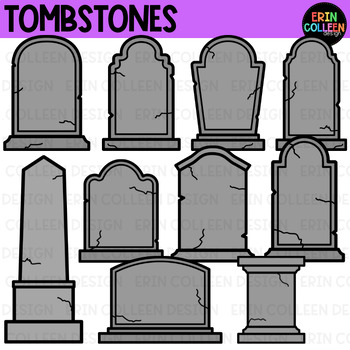 Preview of Tombstone Clipart - Halloween Clipart