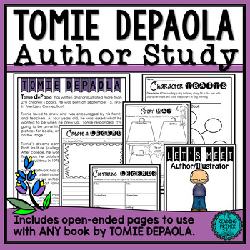 Preview of Tomie dePaola  Author Study Packet