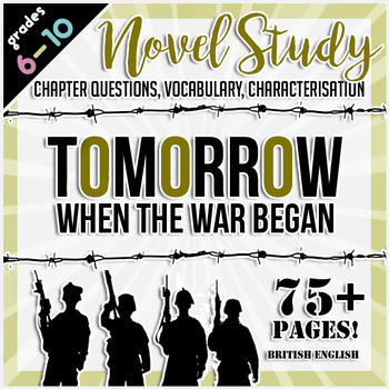 Preview of Tomorrow, When the War Began Novel Study Bundle