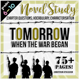 Tomorrow, When the War Began Novel Study Bundle