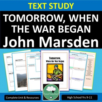 Preview of TOMORROW WHEN THE WAR BEGAN Novel Study Complete Text Unit