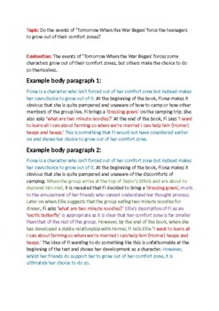 Preview of Tomorrow When the War Began- Improving paragraph writing