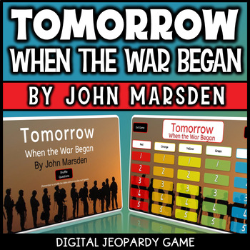 Preview of Tomorrow When the War Began John Marden Novel Study Review Jeopardy Game
