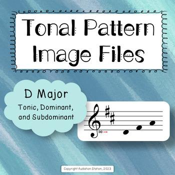 Preview of Tonal Pattern Image Files - D Major Tonic, Dominant, and Subdominant