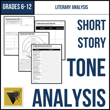 Preview of Tone Analysis for a Short Story Graphic Organizer & Guided Analysis
