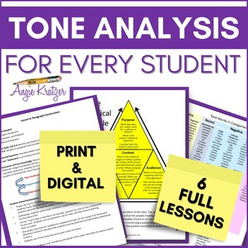 Preview of Tone Analysis for Every Student - AP English Language - Rhetorical Analysis
