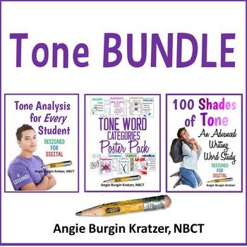 Preview of Tone BUNDLE - Posters - Lesson Plans - Vocabulary - Rhetorical Analysis