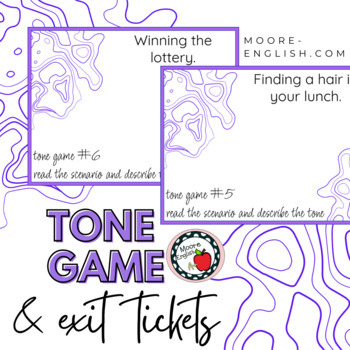 Preview of Tone Games and Exit Tickets / Google Slides