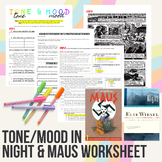 Tone/Mood in Night and Maus Worksheet Activities