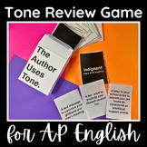 Tone Review Card Game for AP English Lang or Lit