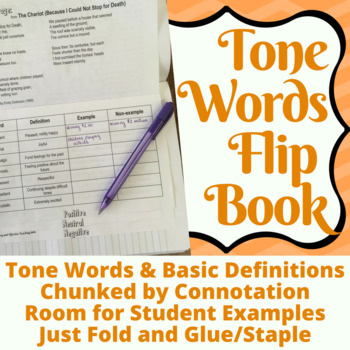 Preview of Tone Words Flip Book