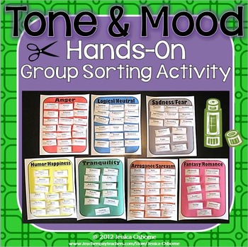 Preview of Tone and Mood Hands-On Group Sorting Activity