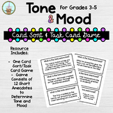 Tone and Mood Task Cards | Card Sort | Upper Elementary (3