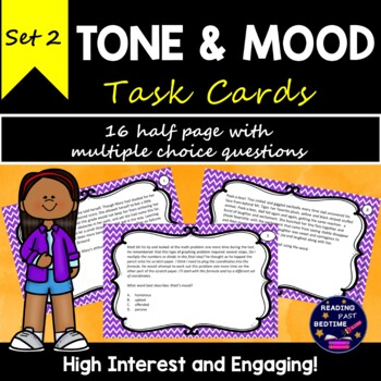 Preview of Tone and Mood Task Cards Set 2