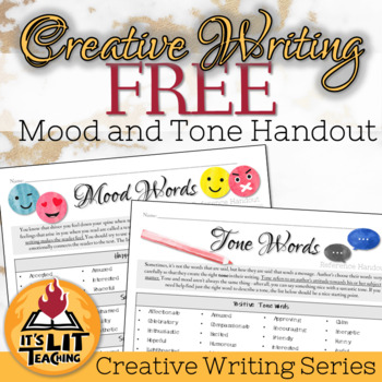 Preview of Tone and Mood Words Student Handout FREEBIE