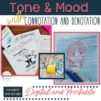Preview of Tone and Mood in Literature with Connotation Digital Resource- Distance Learning