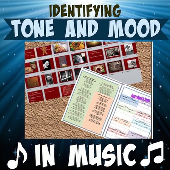 Preview of Tone and Mood in Songs with answer key and intro PP