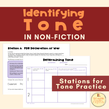 Træ dash Akademi Tone in Non-Fiction by Jeanmarie McLaughlin | TPT