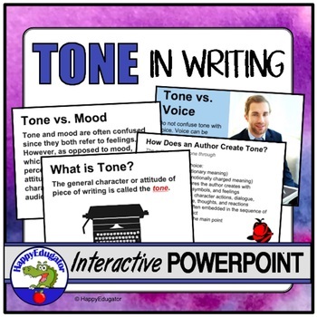 Preview of Tone Vs. Mood in Writing PowerPoint