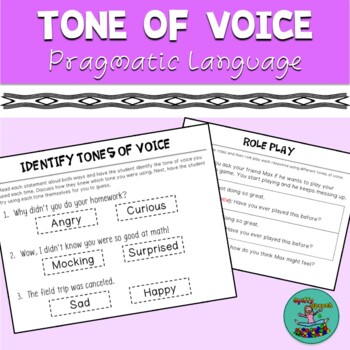 Preview of Tone of Voice: Social Skills, Pragmatics, Speech, Teletherapy