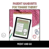 Tongue Thrust Parent Handouts - Handouts for Parents Tongu
