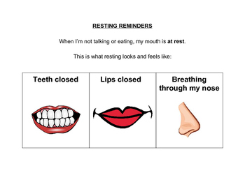 Preview of Tongue Thrust Resting Posture Reminder Visual