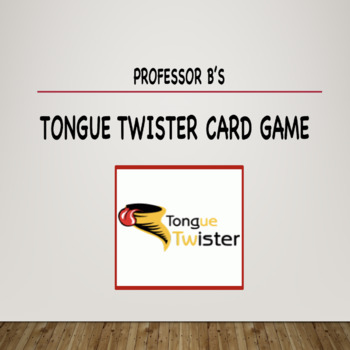 Preview of Tongue Twister Flash Card Game