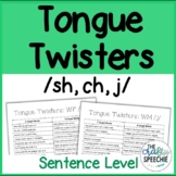 Tongue Twisters for /sh, ch, j/ - A Carryover Resource