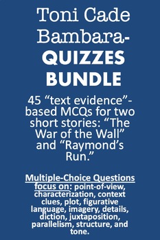 Preview of Toni Cade Bambara-Quizzes Bundle