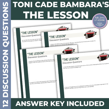 Preview of The Lesson | Bambara | Analytical Discussion Questions with Key | AP Lit HS ELA
