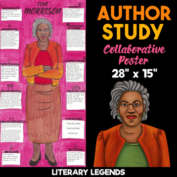 Preview of Toni Morrison Author Study | Body Biography | Collaborative Poster
