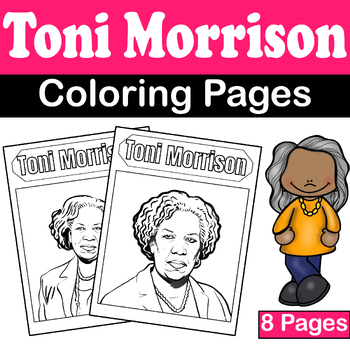 Preview of Toni Morrison Coloring Pages | Black History & Women's History Month Activities