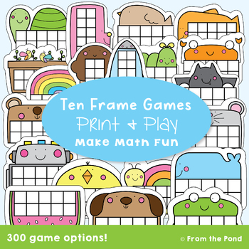 Preview of Ten Frame Games Activities and Craft
