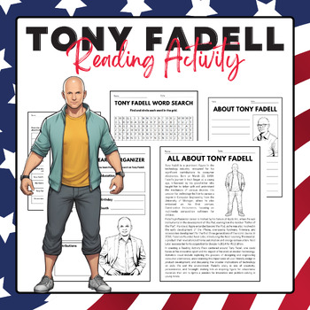 Preview of Tony Fadell - Reading Activity Pack | Arab American Heritage Month Activies