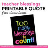 "Too Many Blessings to Count" inspirational print for framing