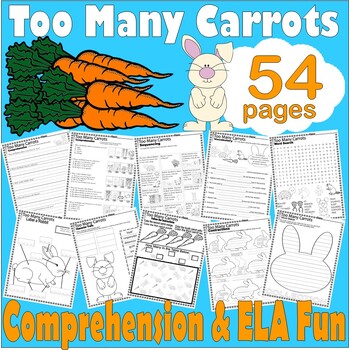 Preview of Too Many Carrots SPRING Read Aloud Book Study Companion Reading Comprehension