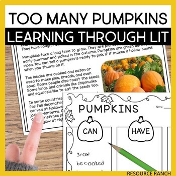 Preview of Too Many Pumpkins Book Companion